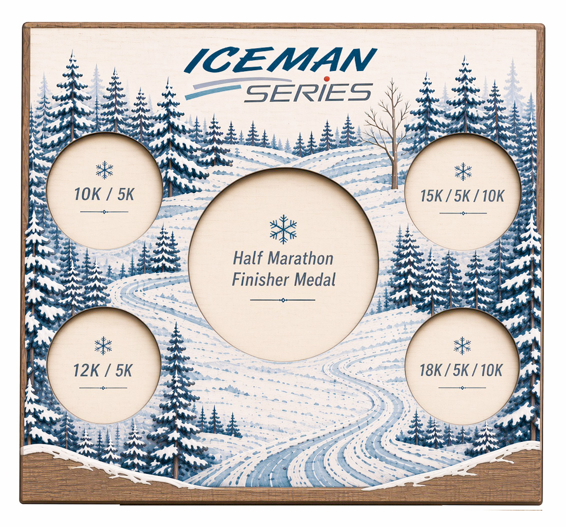 Iceman Series display for finisher medallions